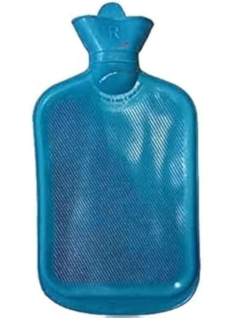 قربة ماء ساخن طبية متعددة المقاسات - كيس حراري آمن للاستخدام في الميكروويف لتخفيف الآلام - تصميم متين ومريح للجسم - لون أزرق